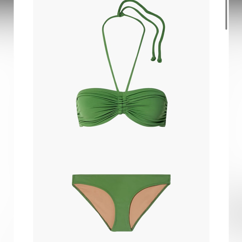 Three graces London ruched bandeau bikini. Like new. No flaws.  Size 8.
